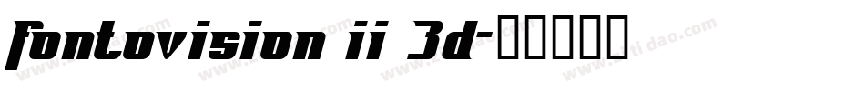 Fontovision II 3D字体转换